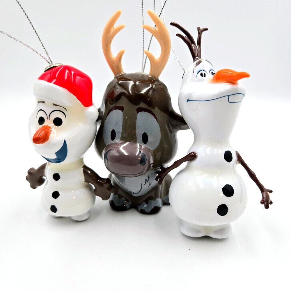 Disney Christmas Ornaments Olaf Sven Frozen Reindeer Snowman Kawaii Art